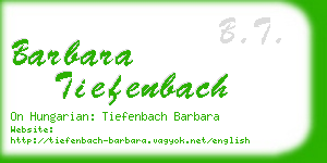 barbara tiefenbach business card